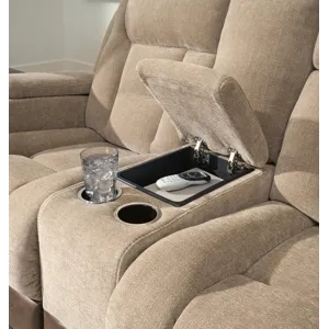 Mixed Motion Power Reclining Loveseat with Console