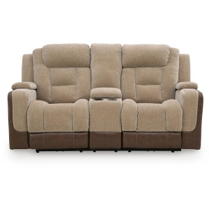 Mixed Motion Power Reclining Loveseat with Console