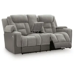 Mixed Motion Power Reclining Loveseat with Console