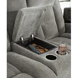 Mixed Motion Power Reclining Loveseat with Console