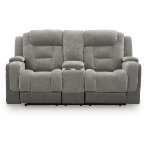 Mixed Motion Power Reclining Loveseat with Console