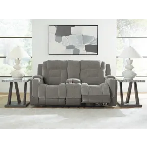 Mixed Motion Power Reclining Loveseat with Console