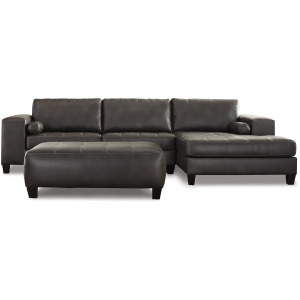 Nokomis 2-Piece Sectional with Chaise and Oversized Accent Ottoman