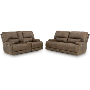 Beckley Place Power Reclining Sofa and Loveseat