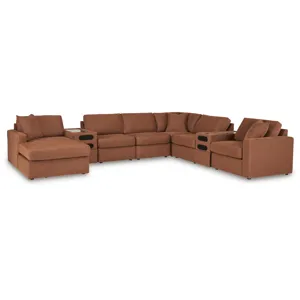 Modmax 8-Piece Sectional with Storage Chaise and Audio Consoles