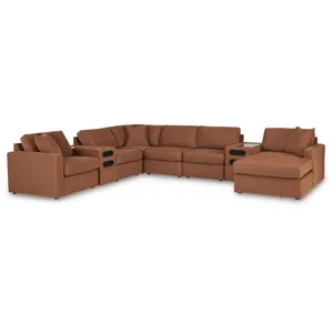 Modmax 8-Piece Sectional with Storage Chaise and Audio Consoles
