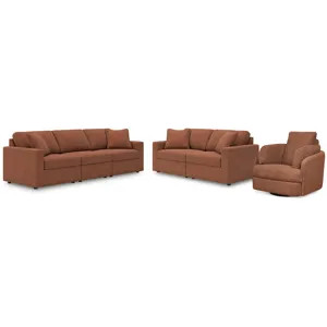 Modmax 3-Piece Sectional Sofa, 2-Piece Sectional Loveseat and Swivel Glider Recliner