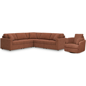 Modmax 5-Piece Sectional and Swivel Glider Recliner