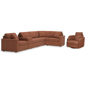 Modmax 6-Piece Sectional and Swivel Glider Recliner