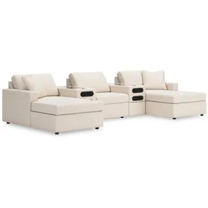 Modmax 5-Piece Double Storage Chaise Sectional with Audio Consoles