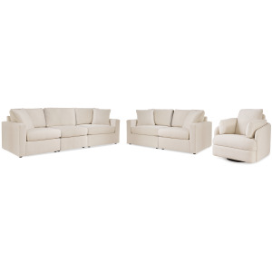 Modmax 3-Piece Sectional Sofa, 2-Piece Sectional Loveseat and Swivel Glider Recliner