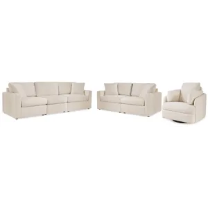Modmax 3-Piece Sectional Sofa, 2-Piece Sectional Loveseat and Swivel Glider Recliner