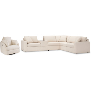 Modmax 6-Piece Sectional and Swivel Glider Recliner