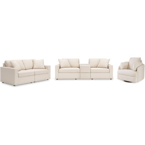 Modmax 3-Piece Sectional Sofa, 2-Piece Sectional Loveseat and Swivel Glider Recliner