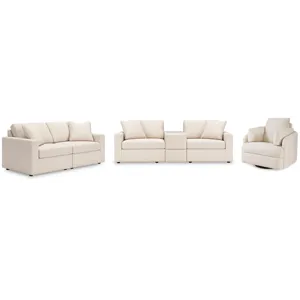 Modmax 3-Piece Sectional Sofa, 2-Piece Sectional Loveseat and Swivel Glider Recliner