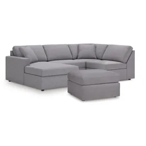 Modmax 4-Piece Sectional and Oversized Accent Ottoman