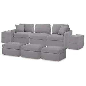 Modmax 5-Piece Sectional and 3 Ottomans