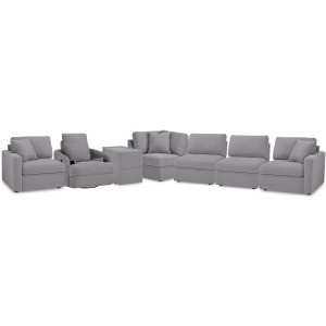 Modmax 6-Piece Sectional and Swivel Glider Recliner