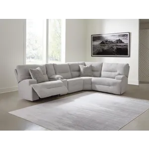 Acklen Place 5-Piece Power Reclining Sectional with Storage Console