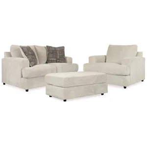 Soletren Loveseat, Oversized Chair and Ottoman