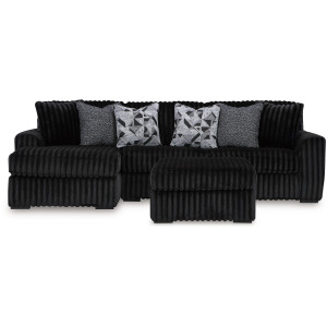 Midnight-Madness 2-Piece Sectional and Ottoman