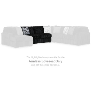 Midnight-Madness Armless Loveseat