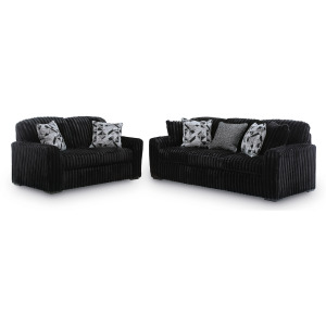 Midnight-Madness Sofa and Loveseat