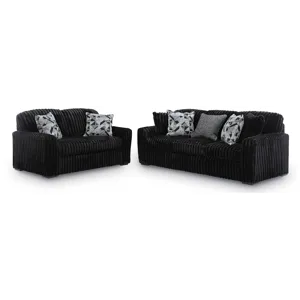 Midnight-Madness Sofa and Loveseat