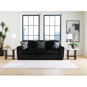 Midnight-Madness Sofa, Loveseat and Oversized Ottoman