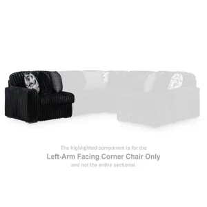 Midnight-Madness Left-Arm Facing Corner Chair