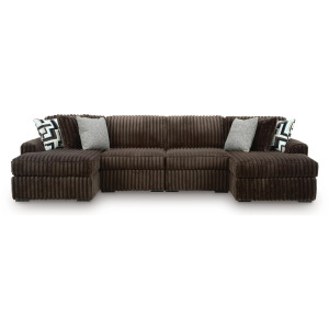 Midnight-Madness 4-Piece Double Chaise Sectional