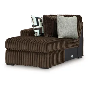 Midnight-Madness 3-Piece Double Chaise Sectional and Ottoman
