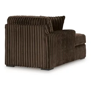 Midnight-Madness 3-Piece Double Chaise Sectional and Ottoman