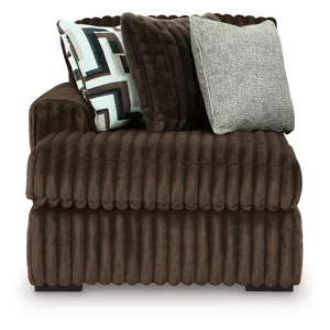 Midnight-Madness 3-Piece Double Chaise Sectional and Ottoman