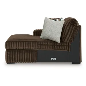 Midnight-Madness 3-Piece Double Chaise Sectional and Ottoman