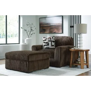 Midnight-Madness Oversized Chair and Ottoman