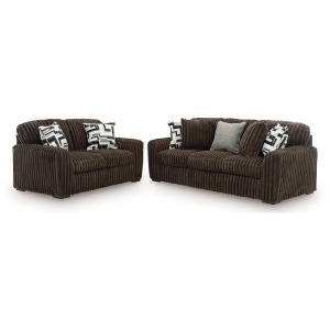 Midnight-Madness Sofa and Loveseat