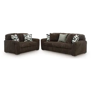Midnight-Madness Sofa and Loveseat