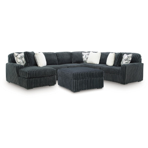 Midnight-Madness 4-Piece Sectional and Ottoman
