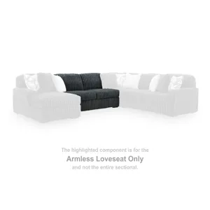 Midnight-Madness Armless Loveseat