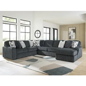 Midnight-Madness 4-Piece Sectional with Chaise