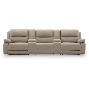 Narwhal Place 5-Piece Reclining Sectional with Storage Consoles