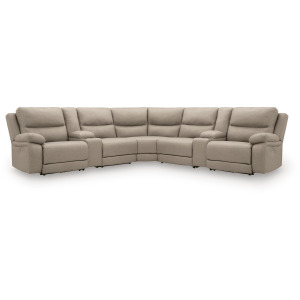 Narwhal Place 7-Piece Reclining Sectional with Storage Consoles