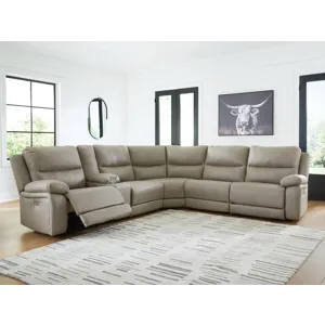 Narwhal Place 6-Piece Reclining Sectional with Storage Console