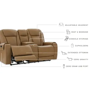 Card Player Power Reclining Loveseat