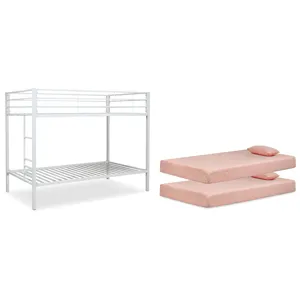 Broshard Twin over Twin Bunk Bed with 2 Mattresses