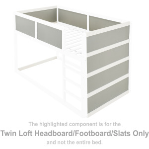Romanton Twin Loft Headboard/Footboard/Slats