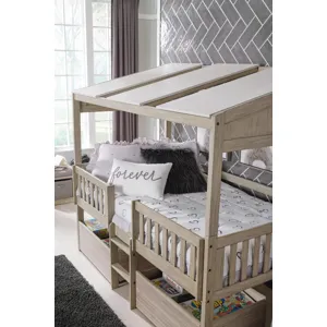 Wrenalyn Twin Loft Bed with Under Bed Bin Storage
