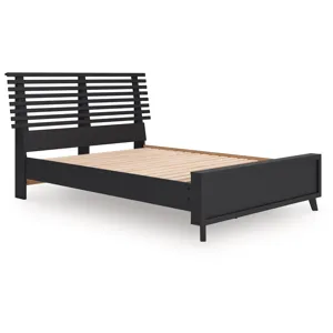 Danziar Full Slat Panel Platform Bed, Dresser and Mirror