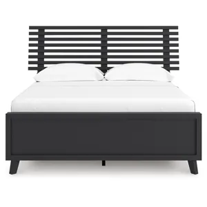 Danziar Full Slat Panel Platform Bed, Dresser and Mirror